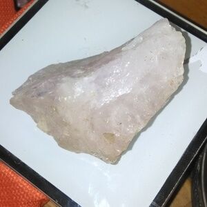 Rose quartz? Light pink almost clear